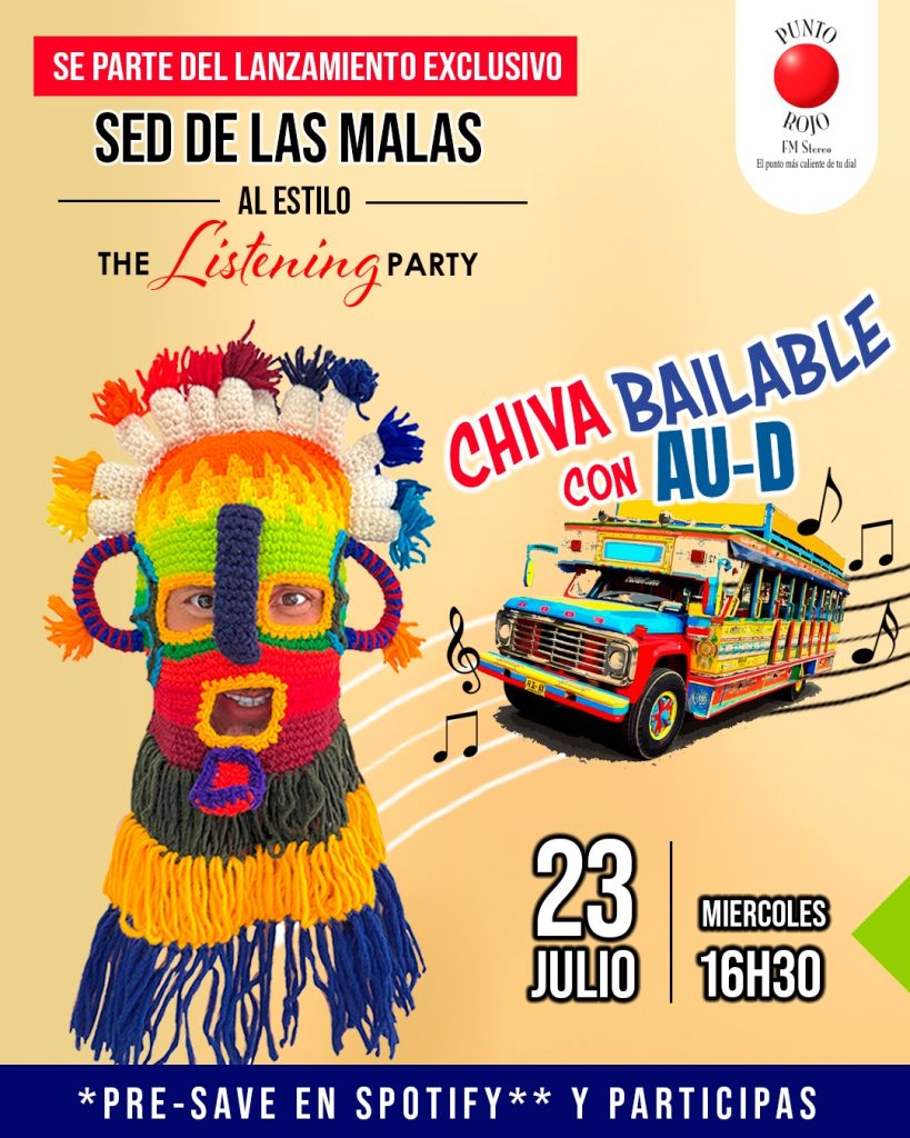 Radio Punto Rojo y AU-D invitan a vivir una experiencia inolvidable con el lanzamiento de “Sed de las Malas”