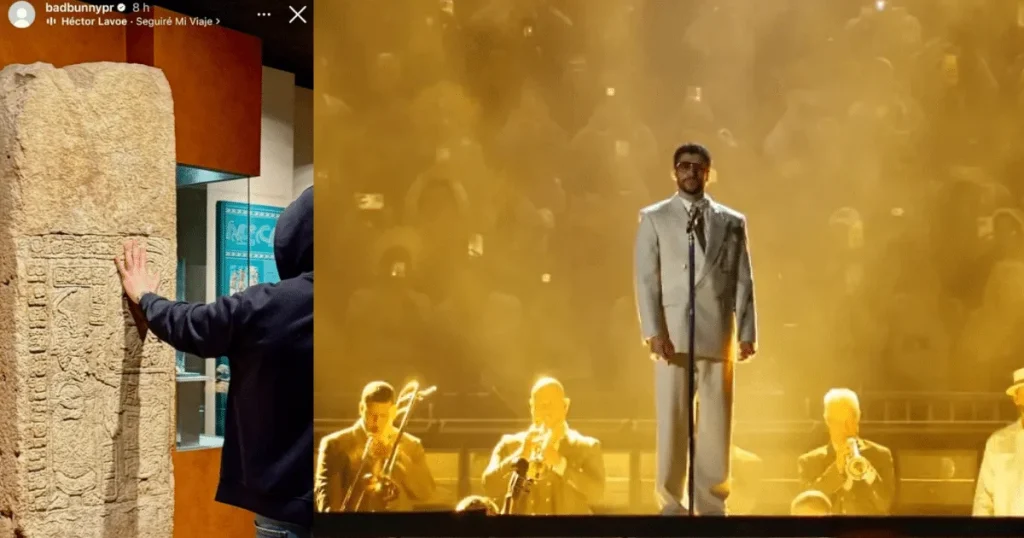 Bad Bunny protagoniza polémica al tocar una obra en museo de México