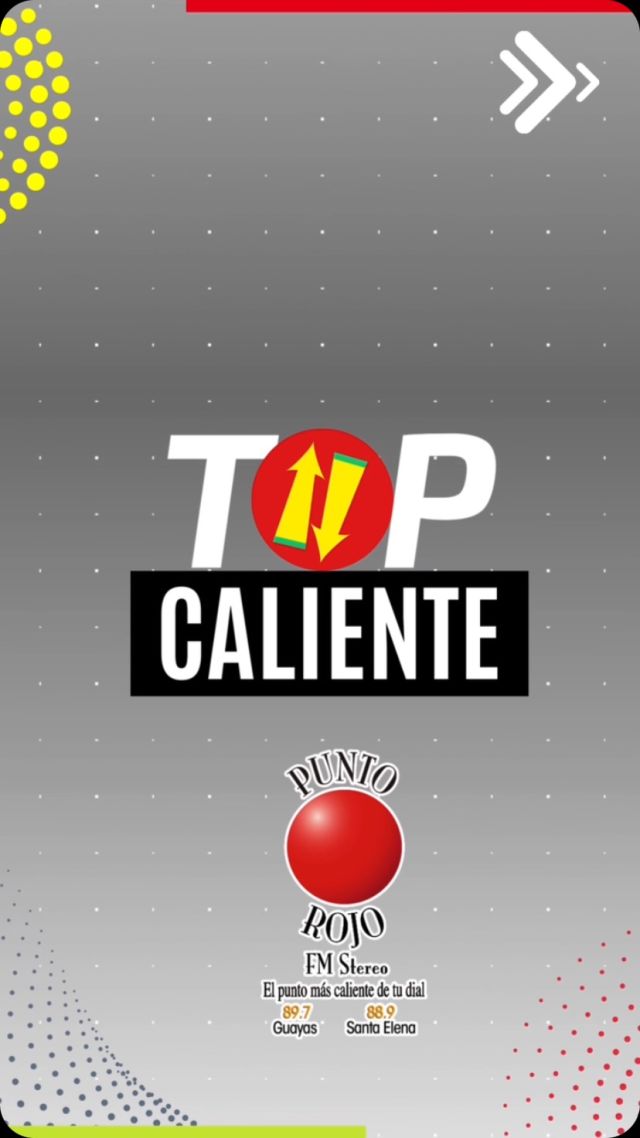 @maripau.mt te comparte los resultados del #TopCaliente de esta semana😉
.
.
.
#topcaliente #radiopuntorojo🔴 #vibraalto #guayaquil #ecuador
